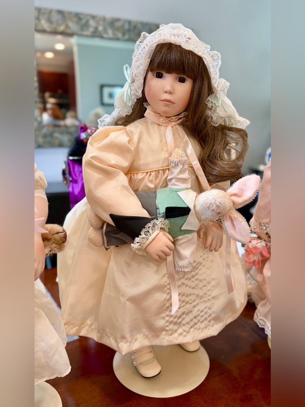 Vintage porcelain doll Brooke with bunny by Jan Hagara